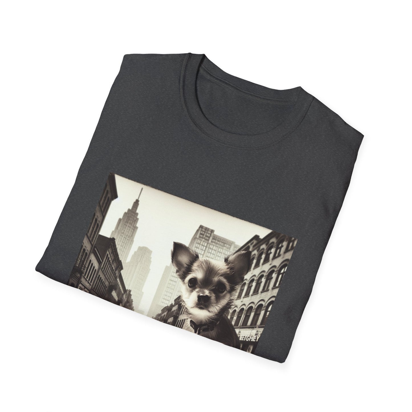 Vintage Pet Street Art Unisex Softstyle T-Shirt