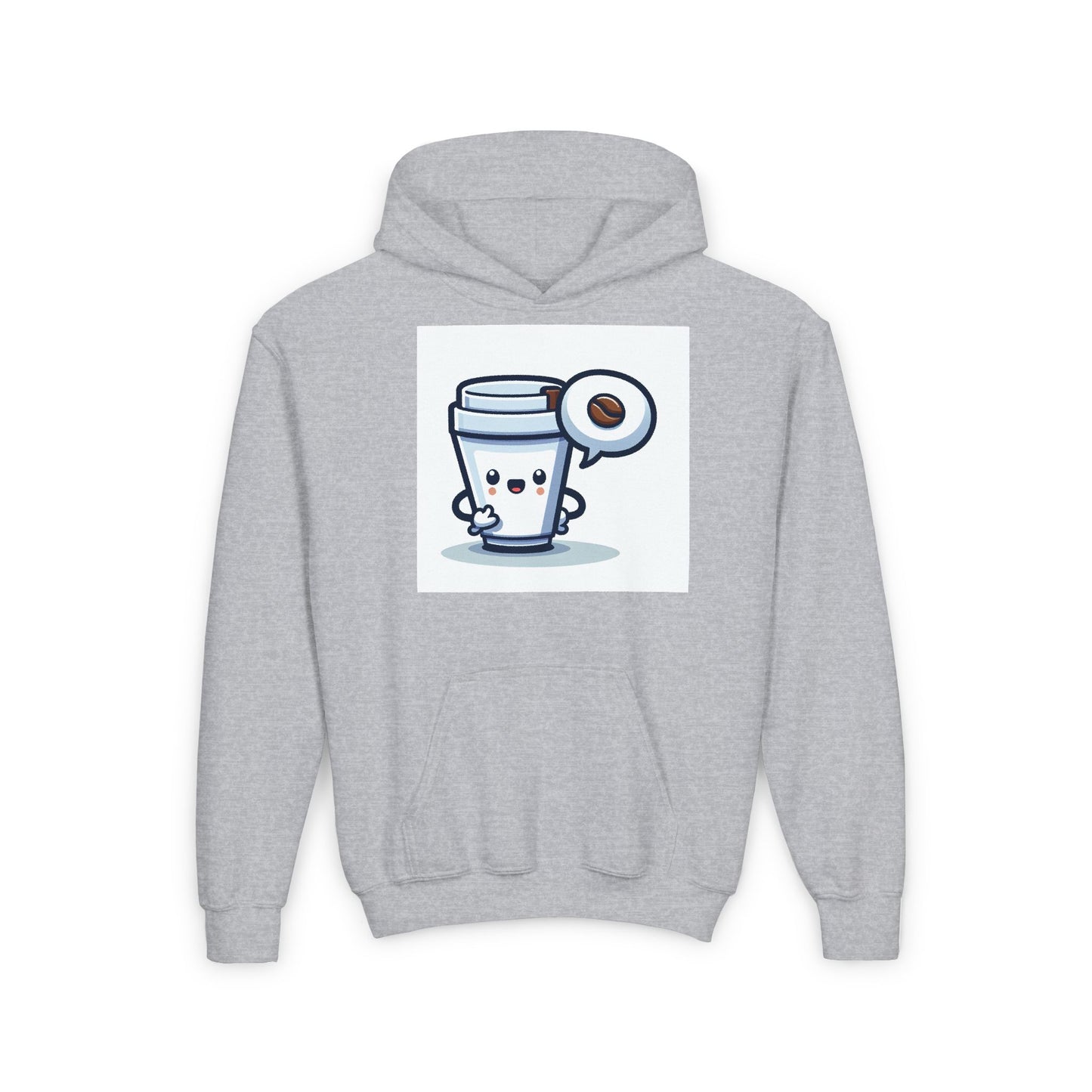 Cute Coffee Cup Youth Hoodie - Perfect for Coffee Lovers!