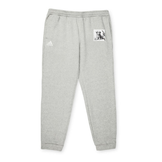 adidas Unisex Fleece Joggers with Dog Print - Cozy Casualwear for Pet Lovers