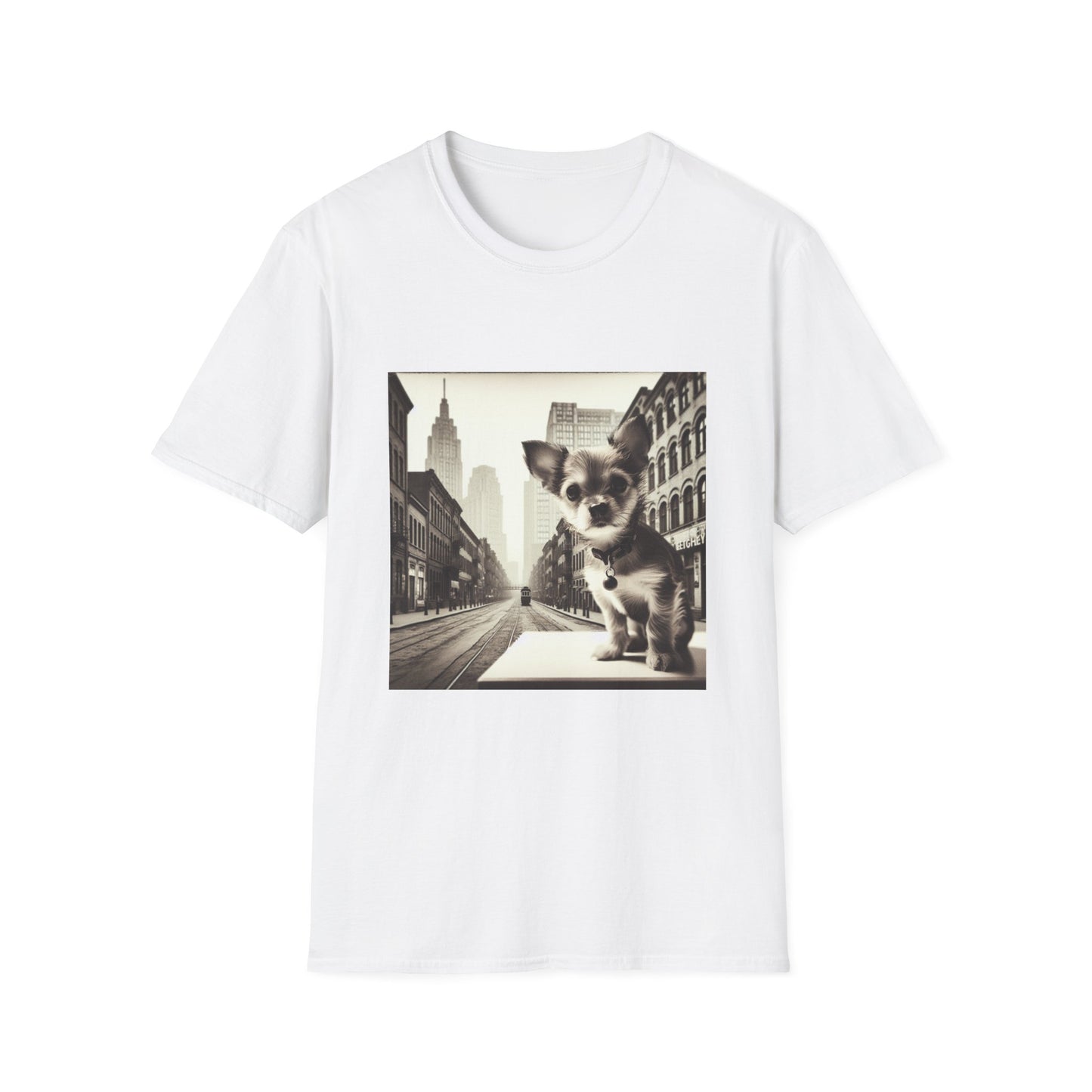 Vintage Pet Street Art Unisex Softstyle T-Shirt