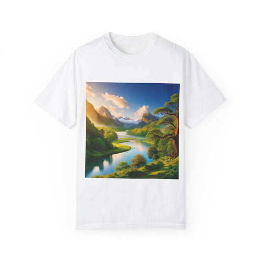 Nature-Inspired Unisex Garment-Dyed T-Shirt