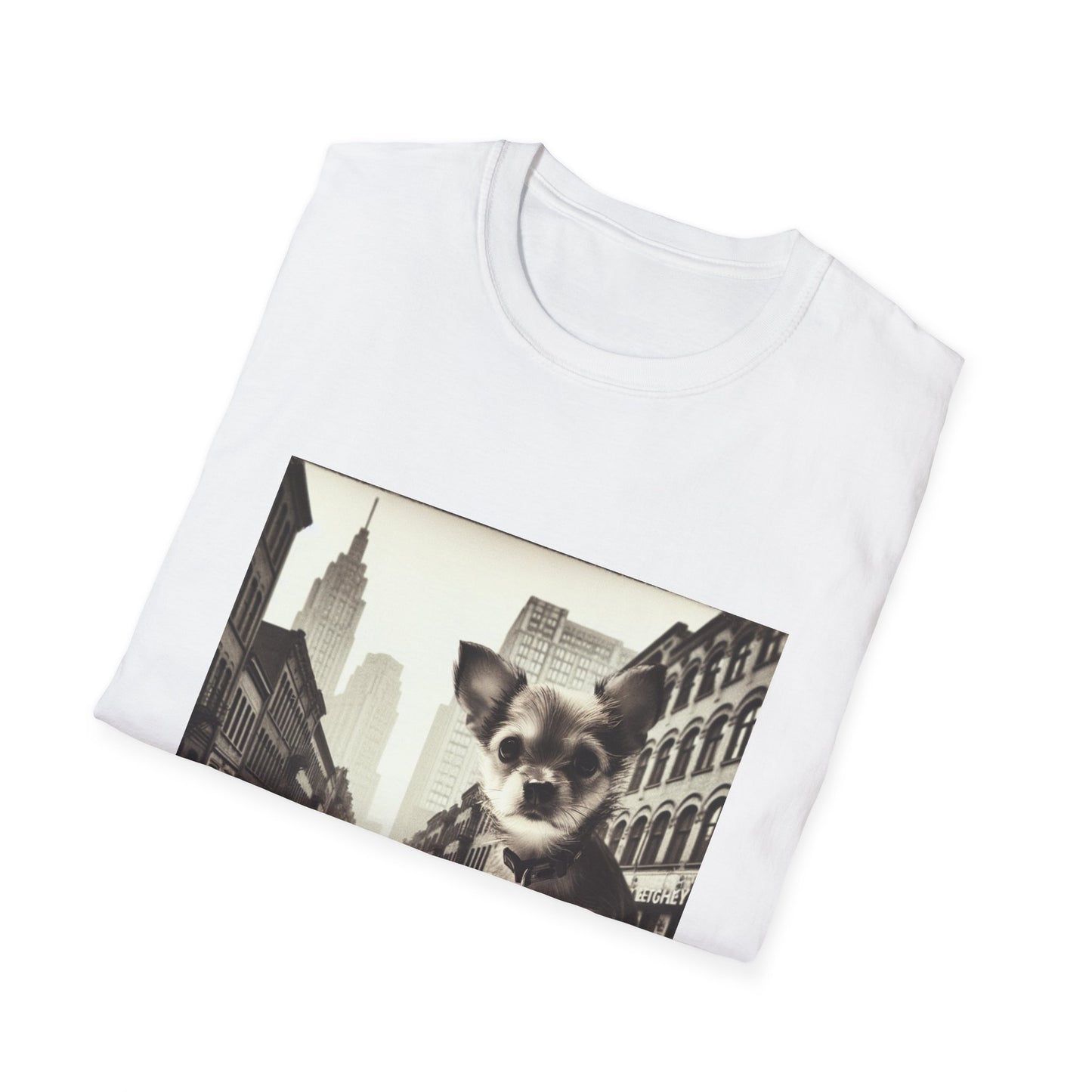 Vintage Pet Street Art Unisex Softstyle T-Shirt