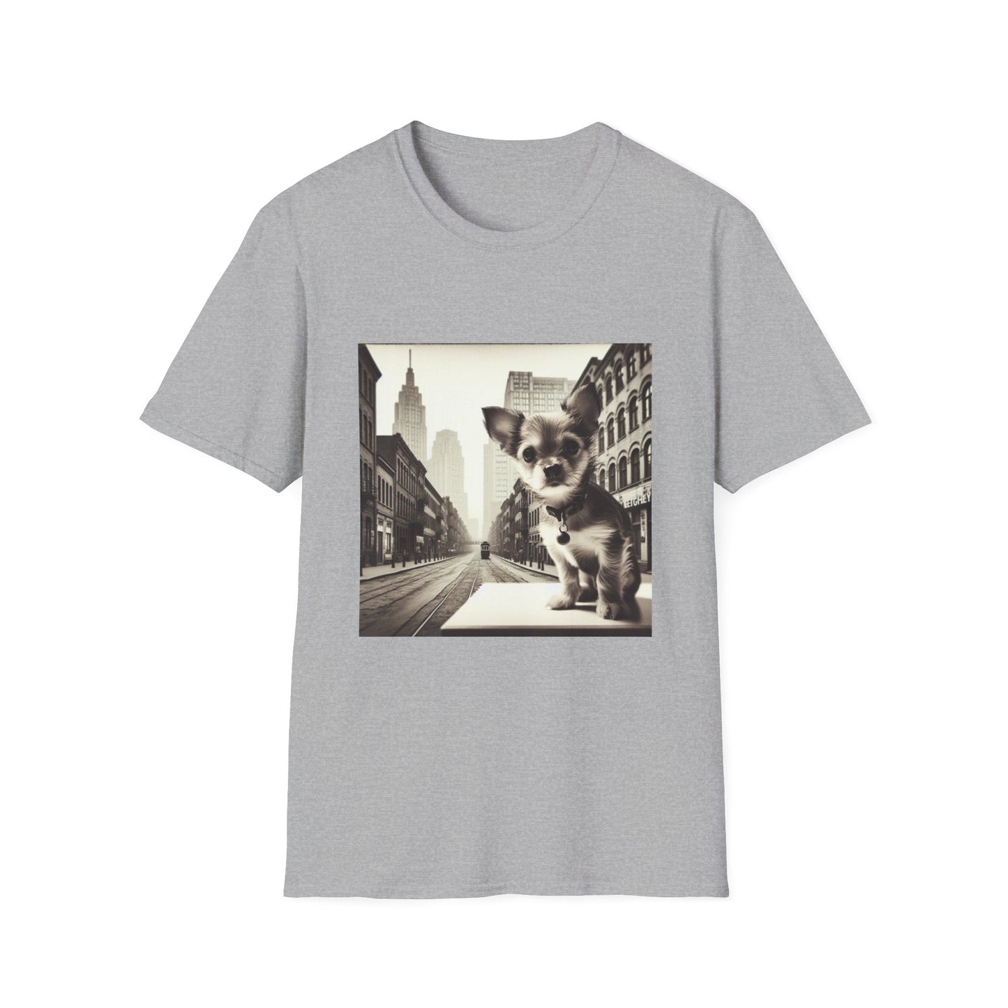 Vintage Pet Street Art Unisex Softstyle T-Shirt