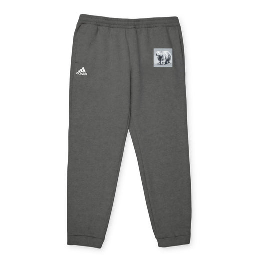 Adidas Unisex Fleece Joggers with Polar Bear Design - Cozy Athletic Pants for Everyday Comfort