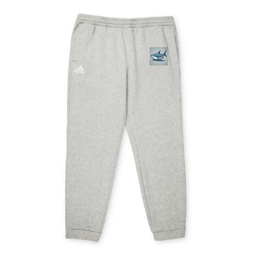 Adidas Unisex Fleece Joggers with Shark Design - Comfortable Athletic Lounge Wear