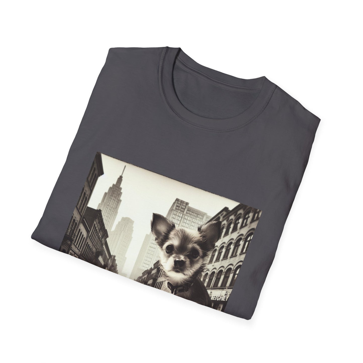 Vintage Pet Street Art Unisex Softstyle T-Shirt