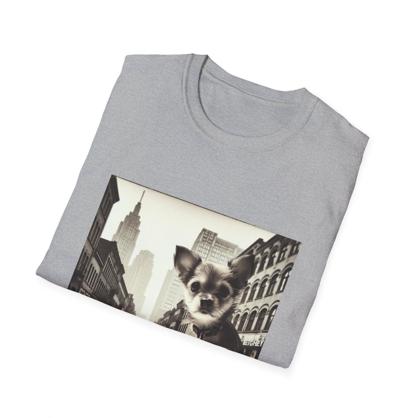 Vintage Pet Street Art Unisex Softstyle T-Shirt