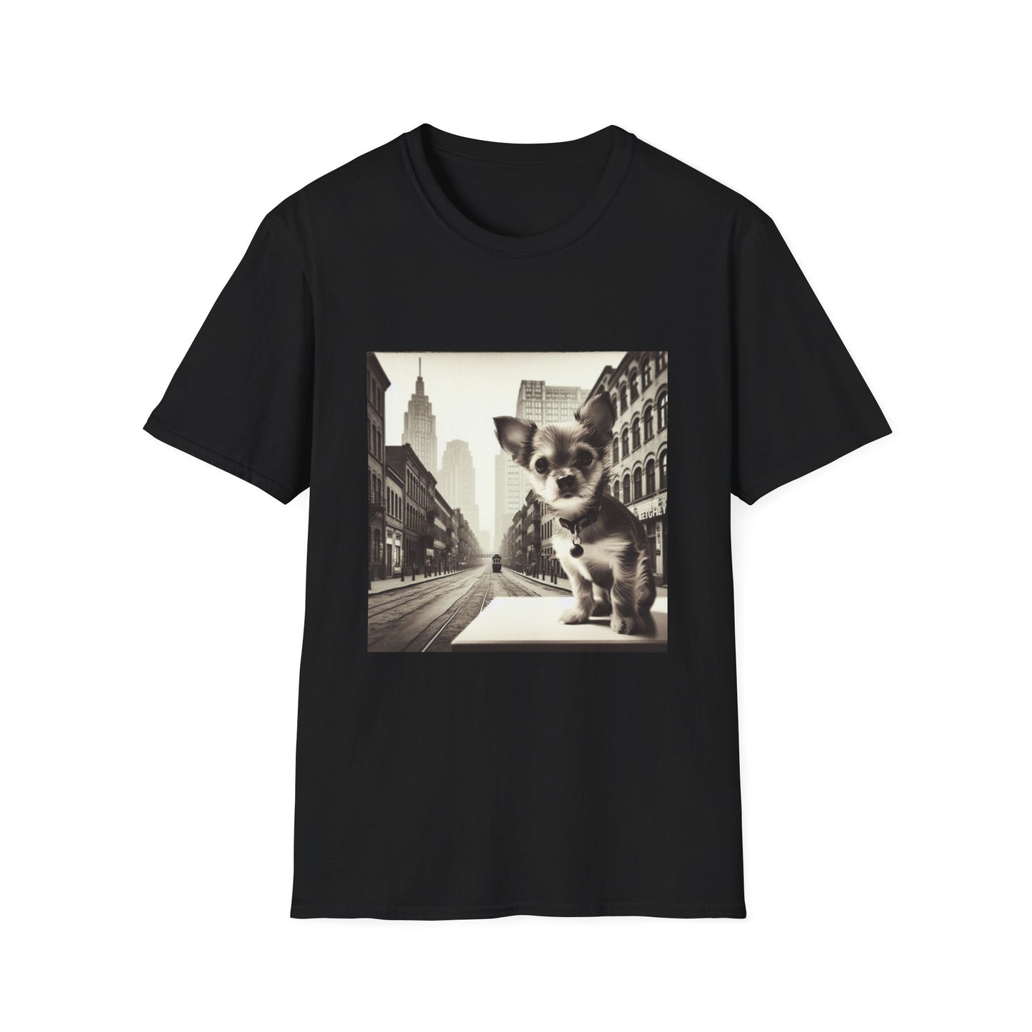 Vintage Pet Street Art Unisex Softstyle T-Shirt