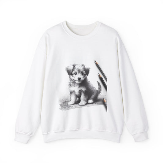 Cute Puppy Graphic Unisex Crewneck Sweatshirt