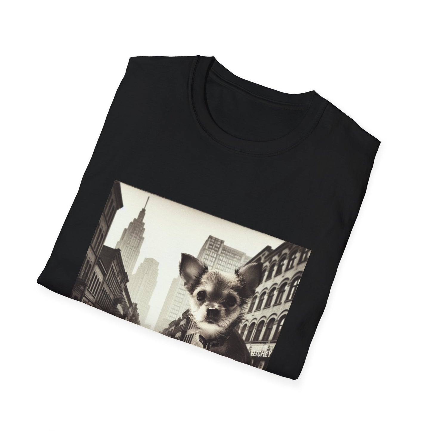 Vintage Pet Street Art Unisex Softstyle T-Shirt