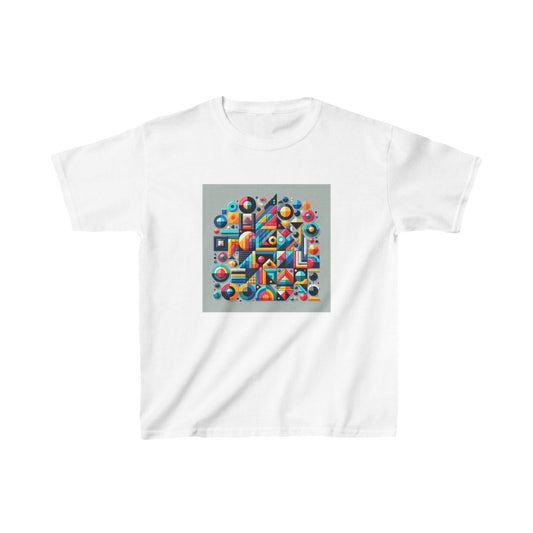 Colorful Kids Heavy Cotton™ Tee - Fun Geometric Design