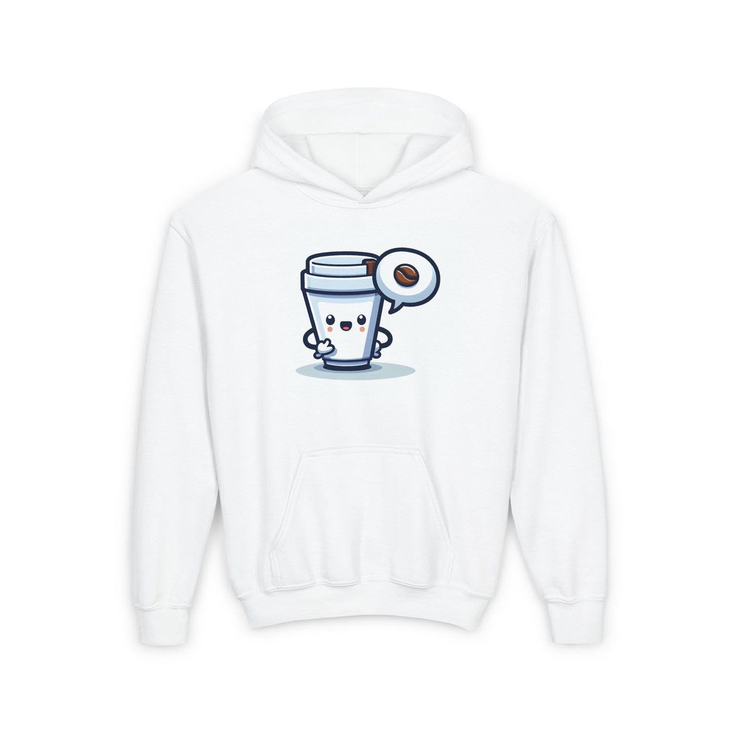 Cute Coffee Cup Youth Hoodie - Perfect for Coffee Lovers!